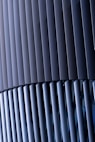 a close up of a metal radiator in a building