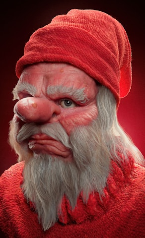 An imaginative game character concept art featuring detailed textures and expressive features.