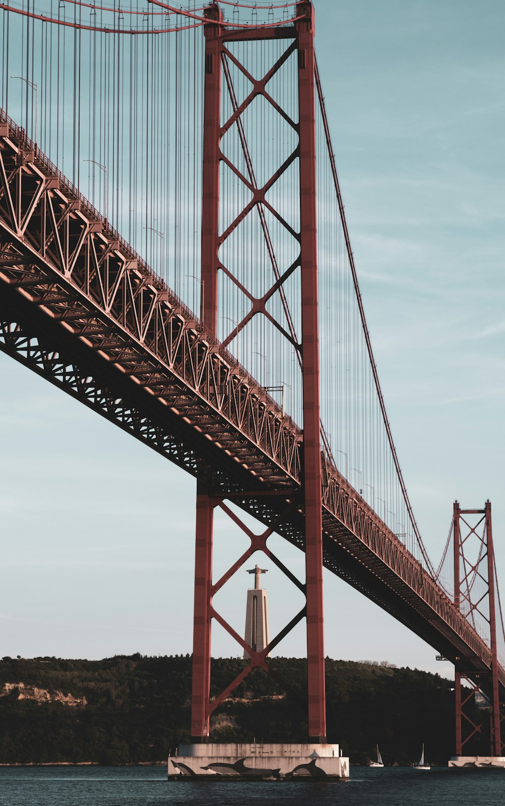 a large bridge spanning over a body of water