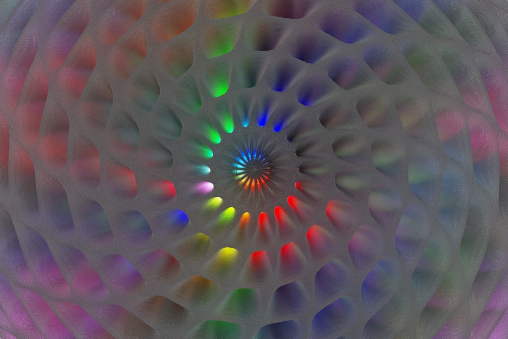 a computer generated image of a colorful flower