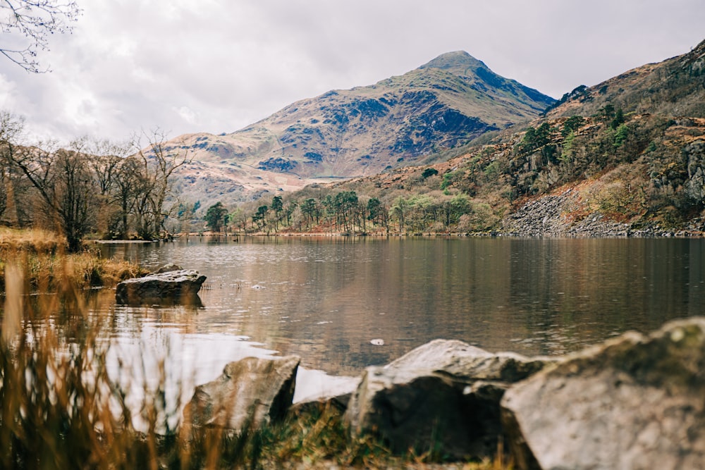 a large body of water surrounded by mountains