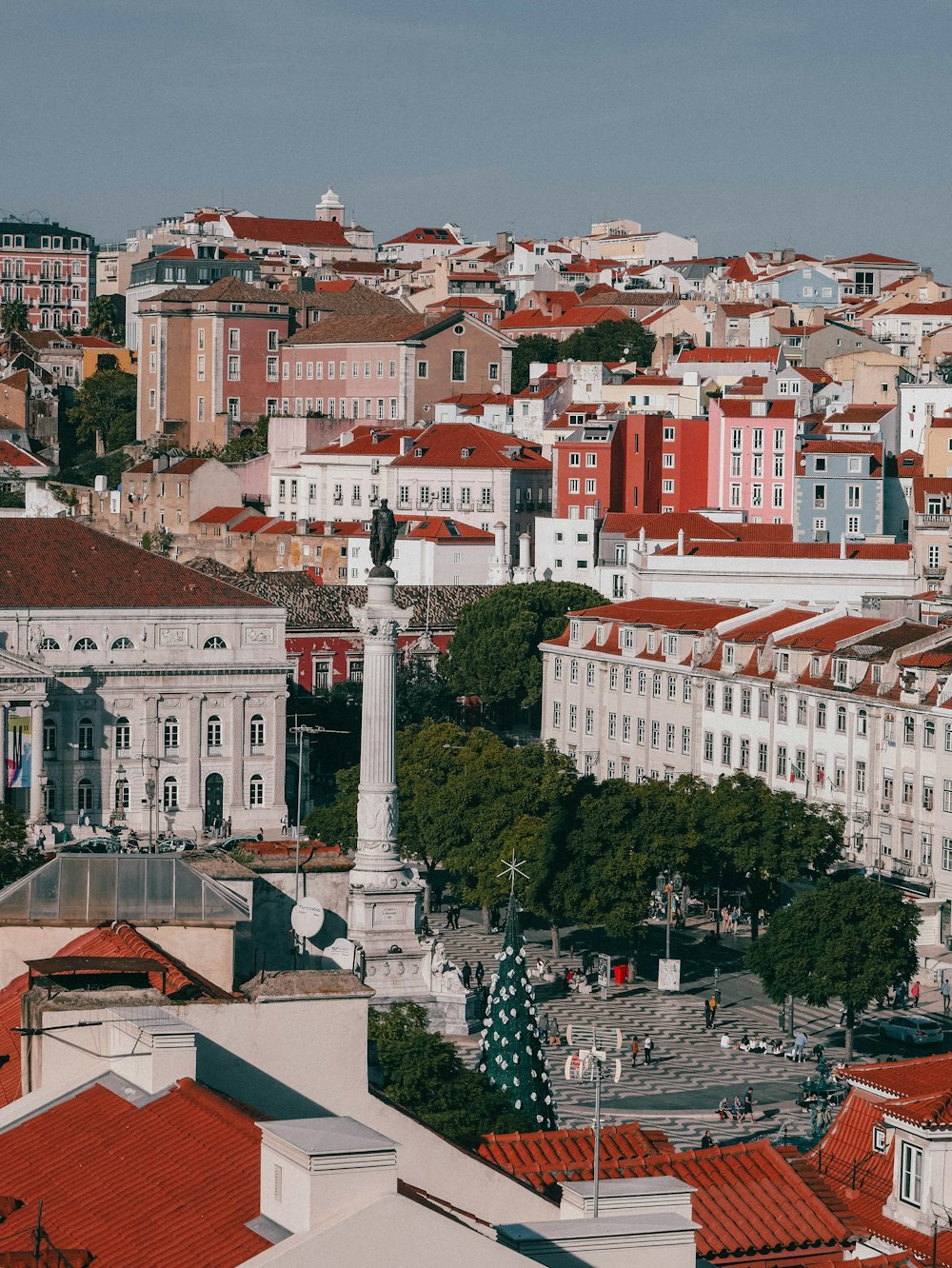 a view of a city from a high point of view