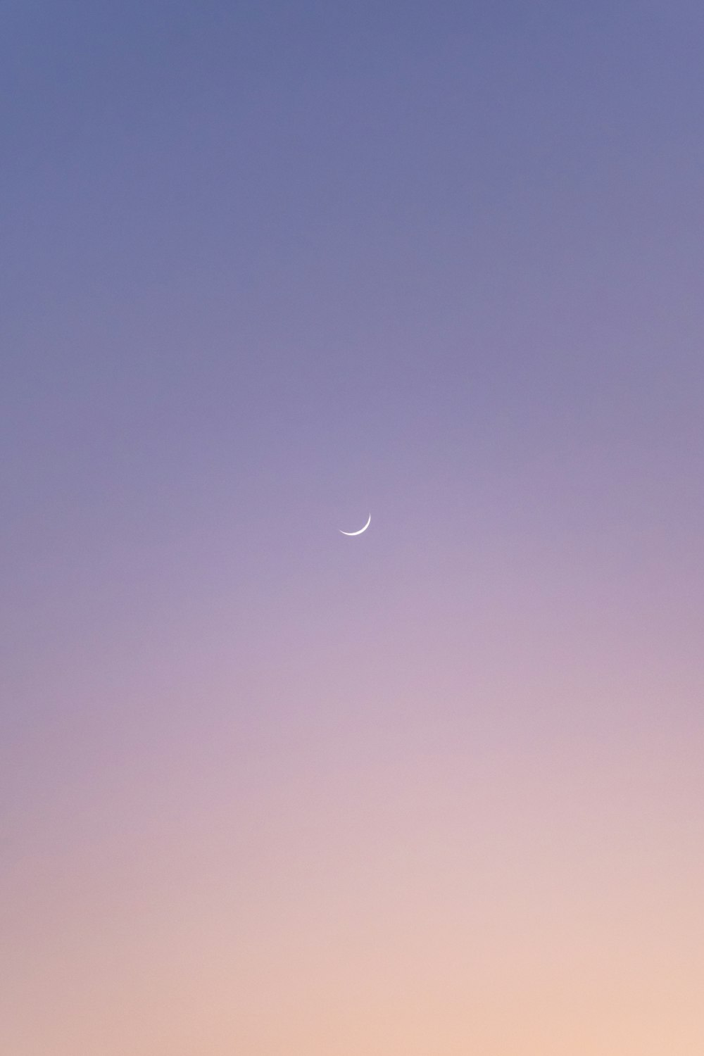 the moon is seen in the sky over a field