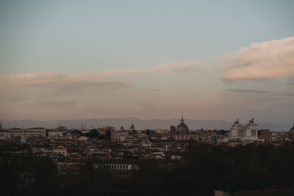 a view of a city from a hill top