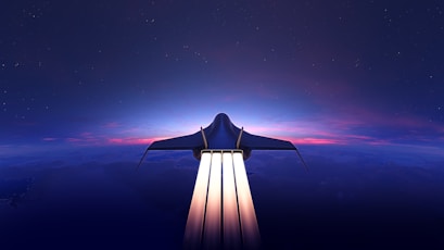 a computer generated image of a plane flying in the sky