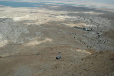 A scenic view of Qiddiya’s outdoor adventure trails surrounded by desert landscape.