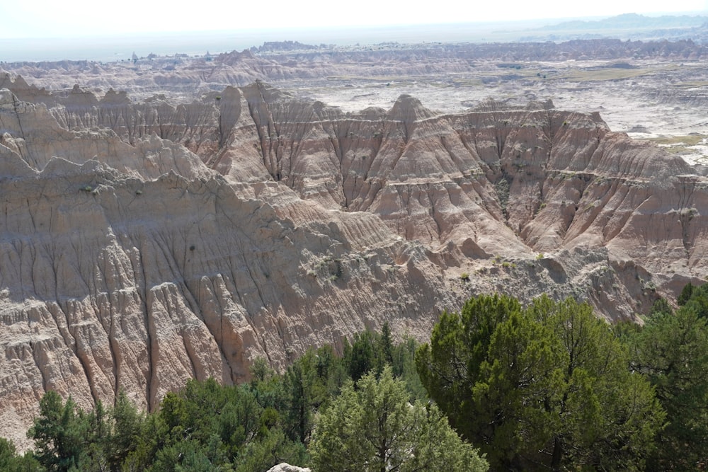 a view of a mountain range from a high point of view