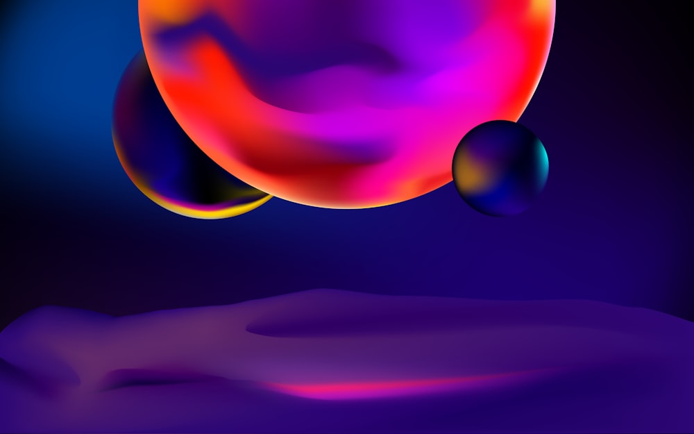 a digital painting of a colorful object