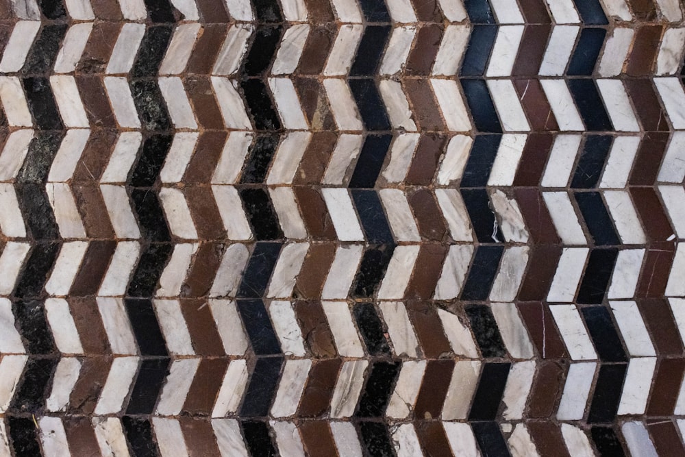 a close up view of a brick wall