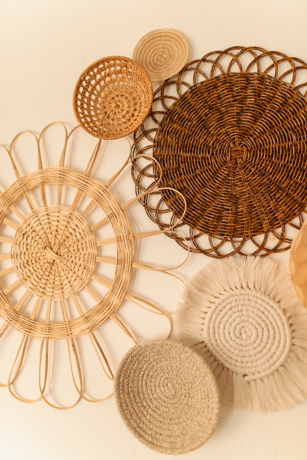 Couronne en rotin tressé 50 cm pour DIY