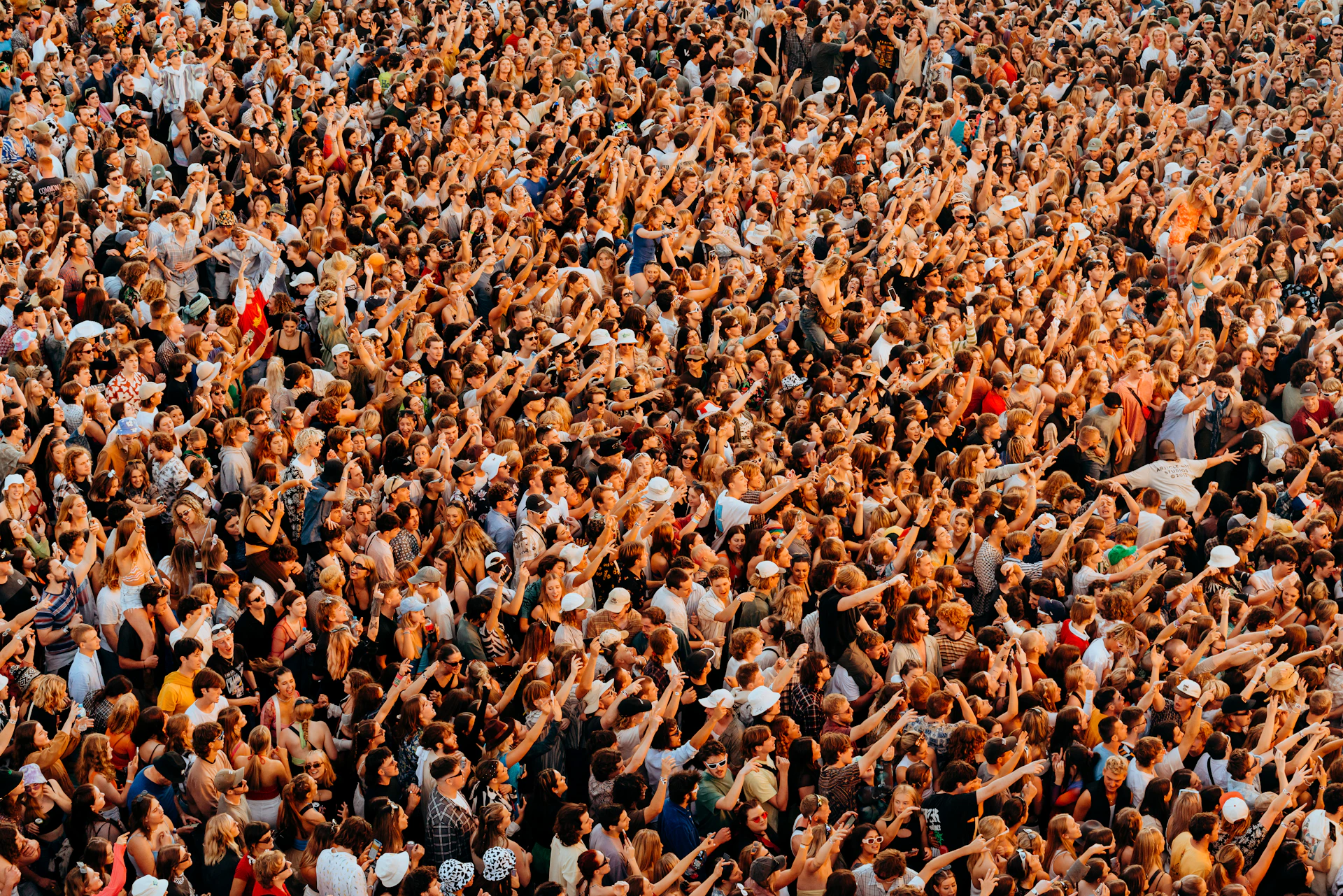a large group of people are standing together