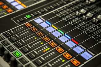 a close up of a control panel with buttons