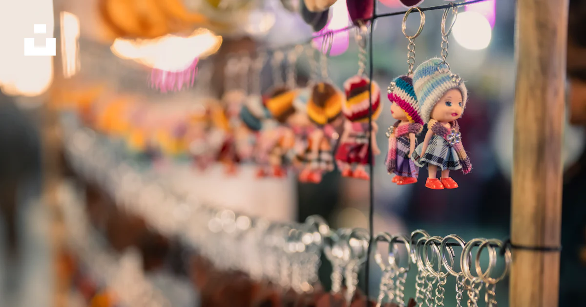 A bunch of key chains hanging on a wall photo – Free Handcraft.abstract ...