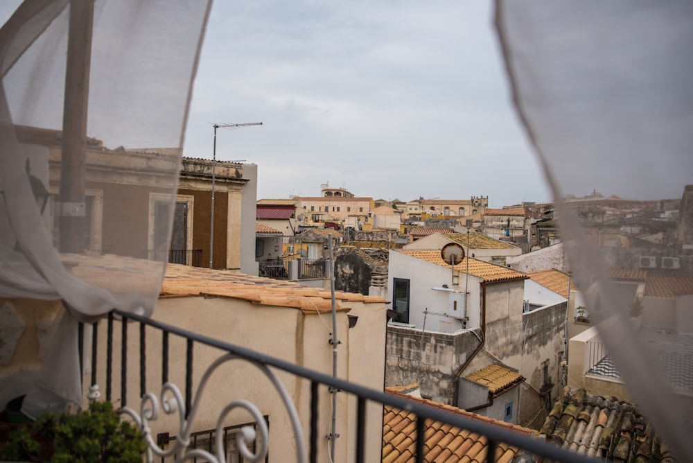 a view of a city from a roof top