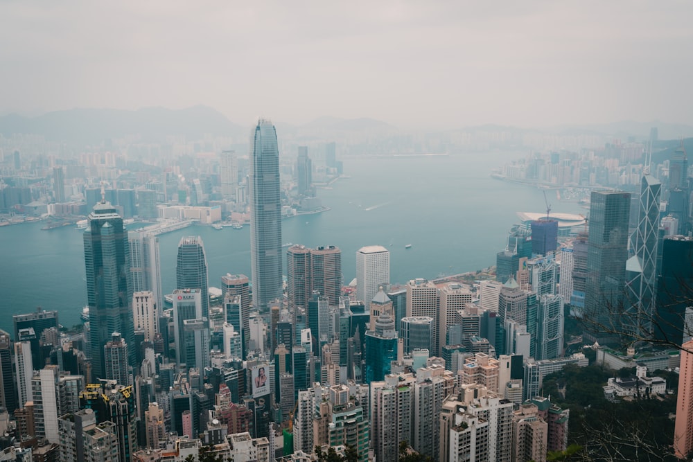 a view of a city from a high point of view