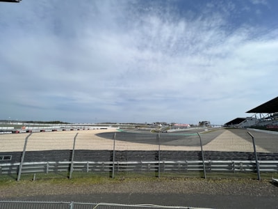 Overhead view showing the intricate curves and banked sections of the current track setup.