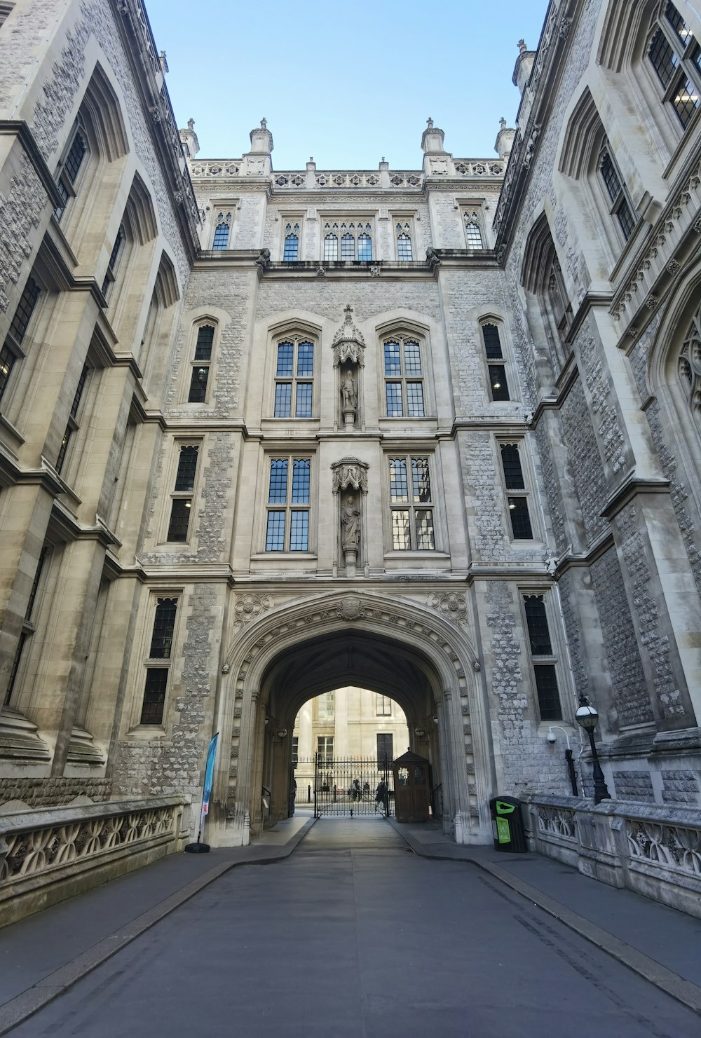 a large stone building with an arched entrance