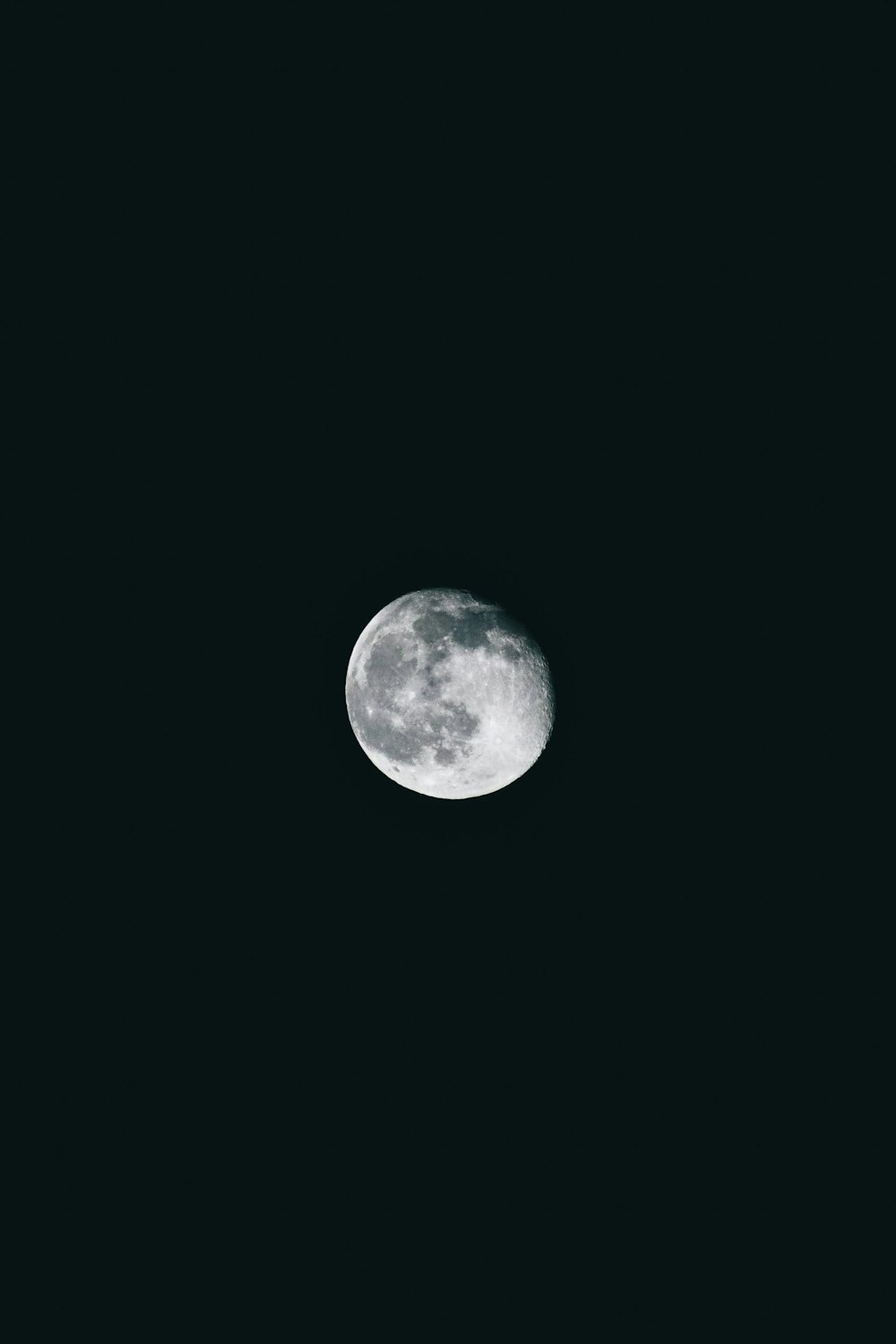 a full moon is seen in the dark sky