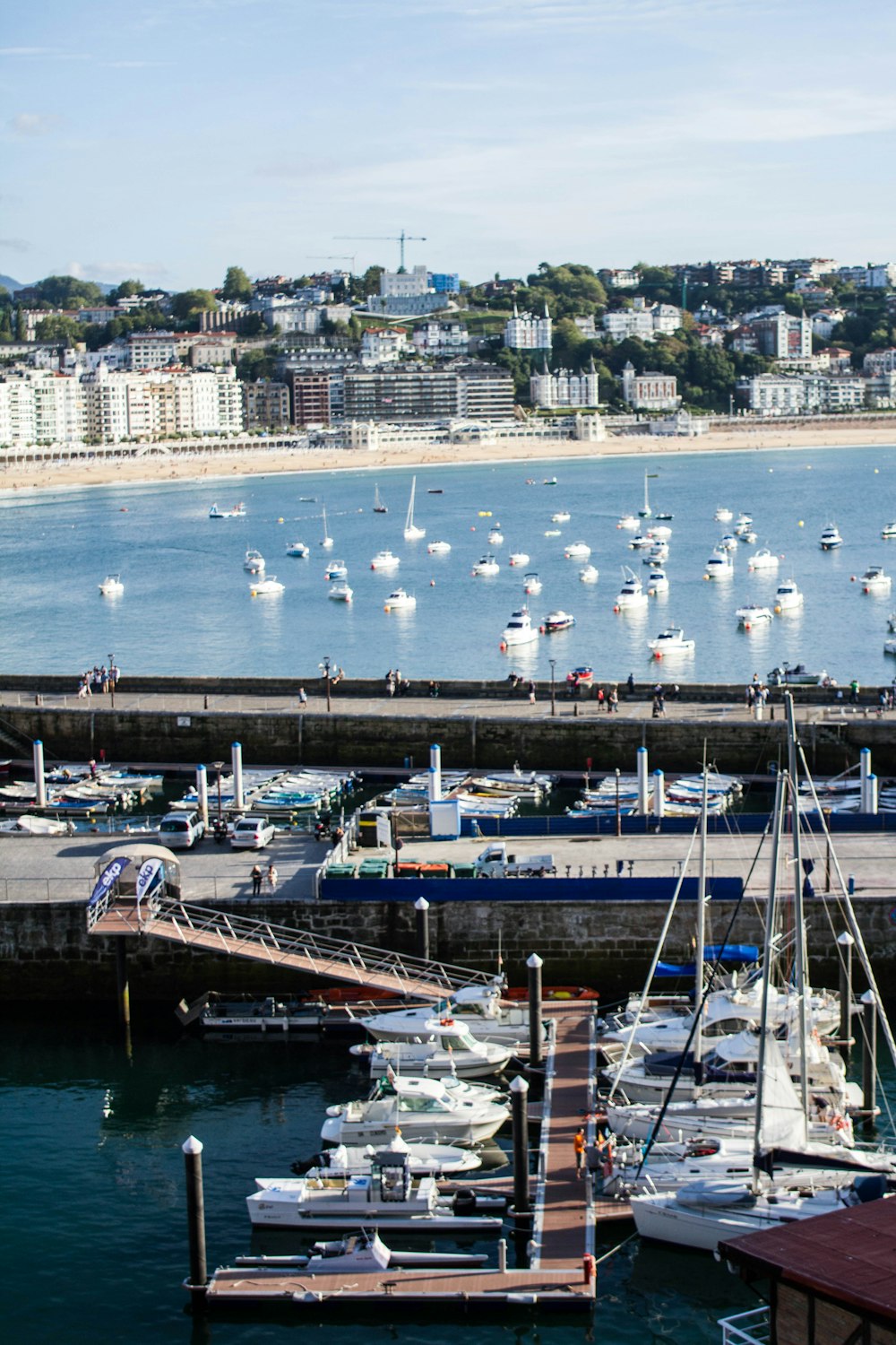 Un porto pieno di tante barche bianche