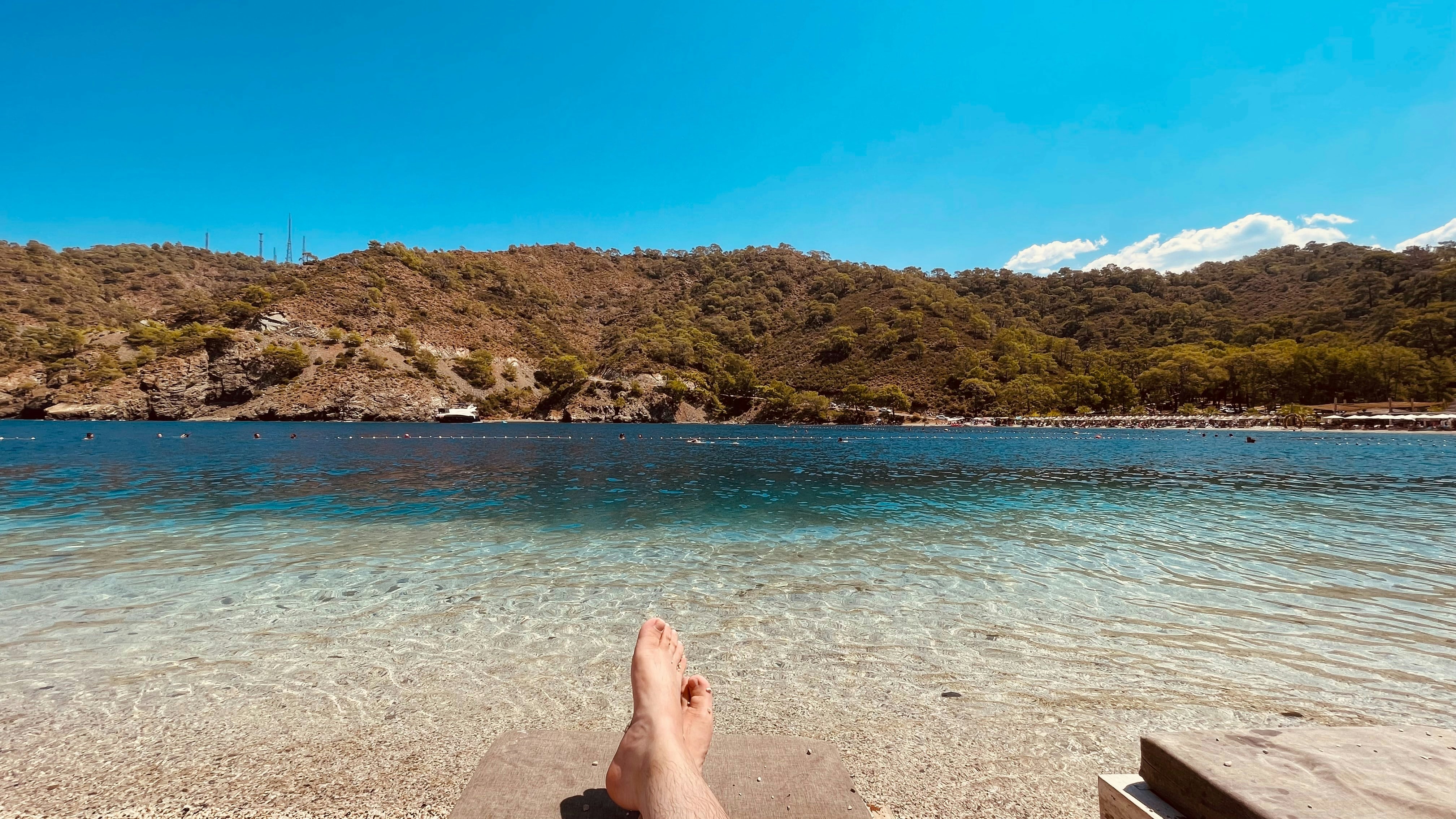 relaxing at beach - H8y6NM1j7vA