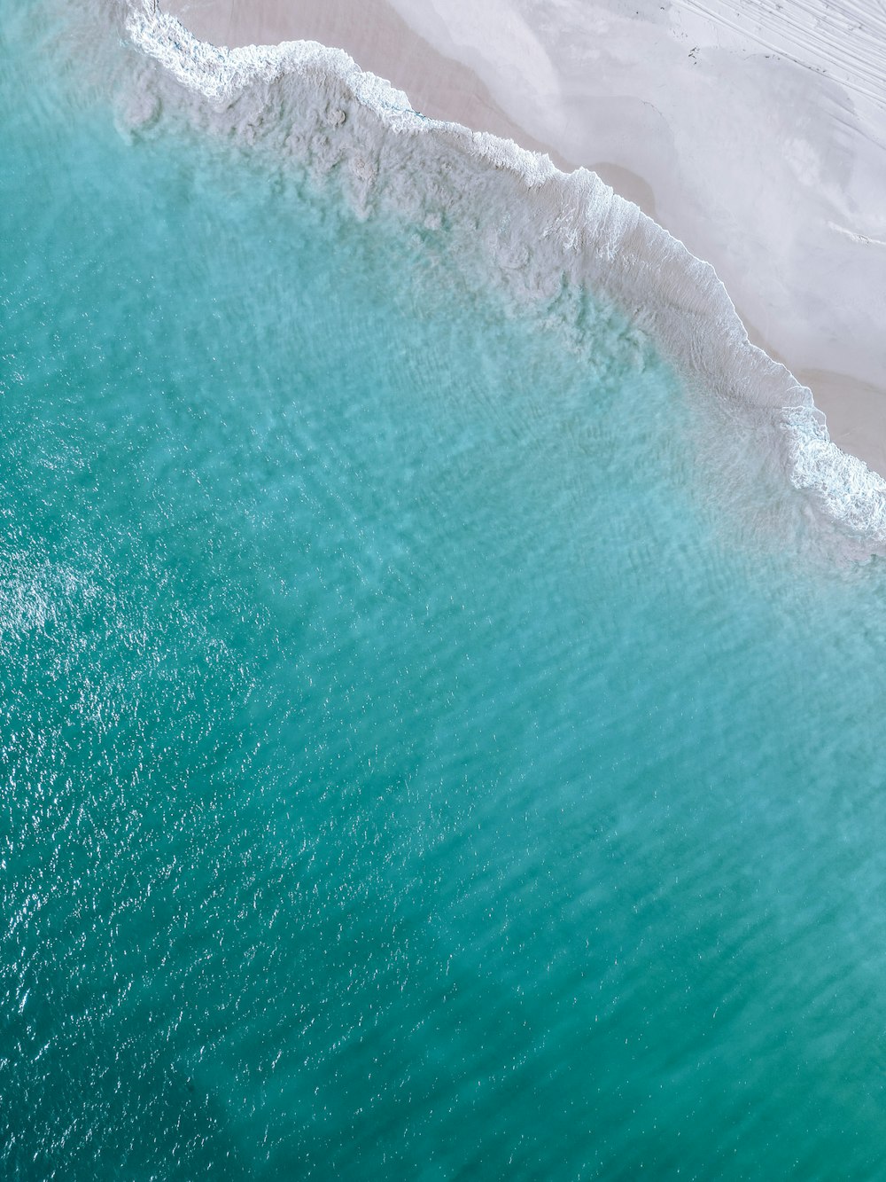 an aerial view of a body of water