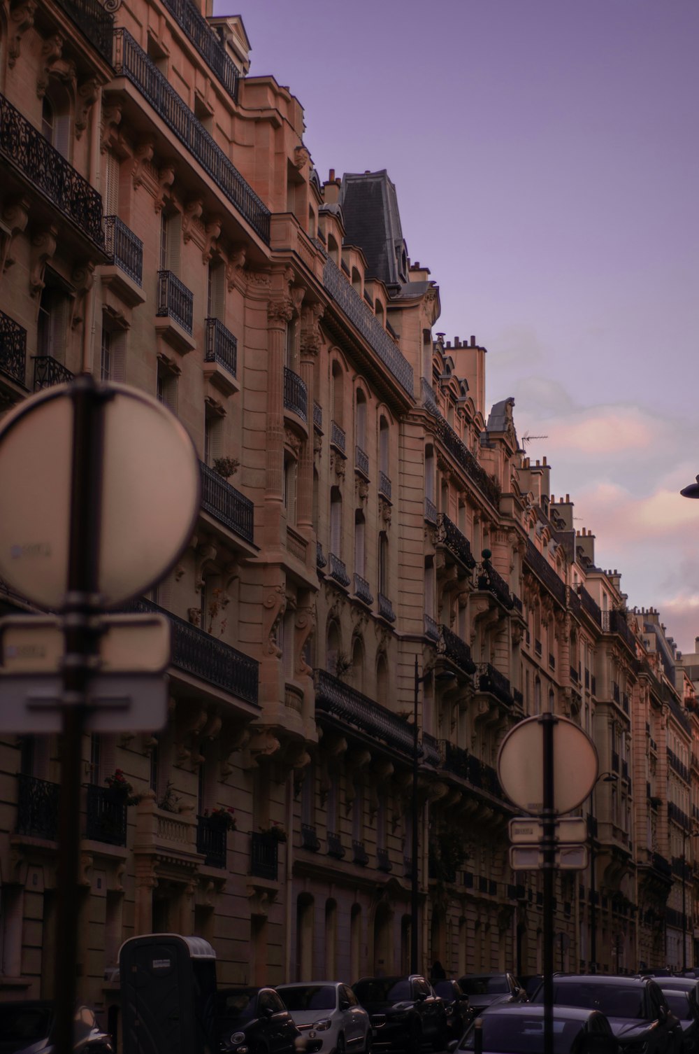 a row of buildings on a city street