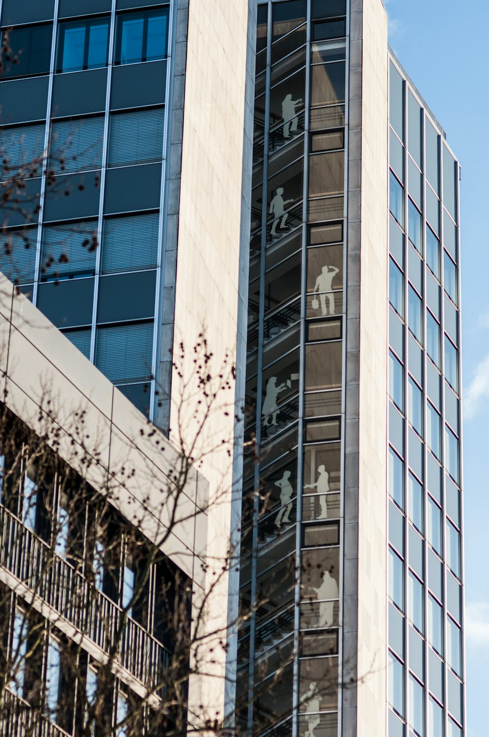 a tall building with a clock on the side of it