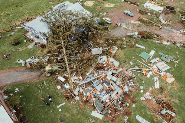 a house that has been destroyed by a tornado