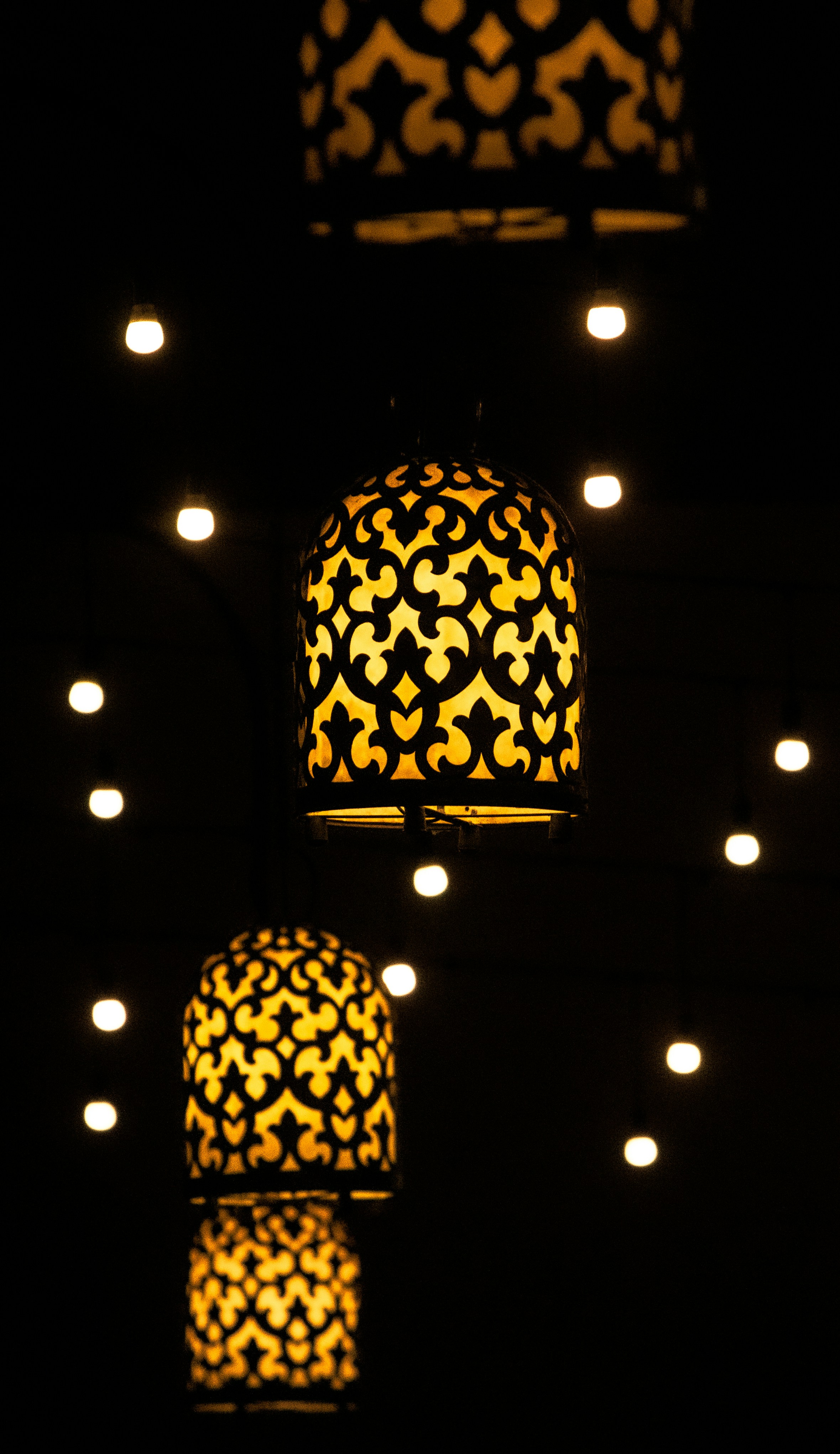 a couple of lights that are on a wall