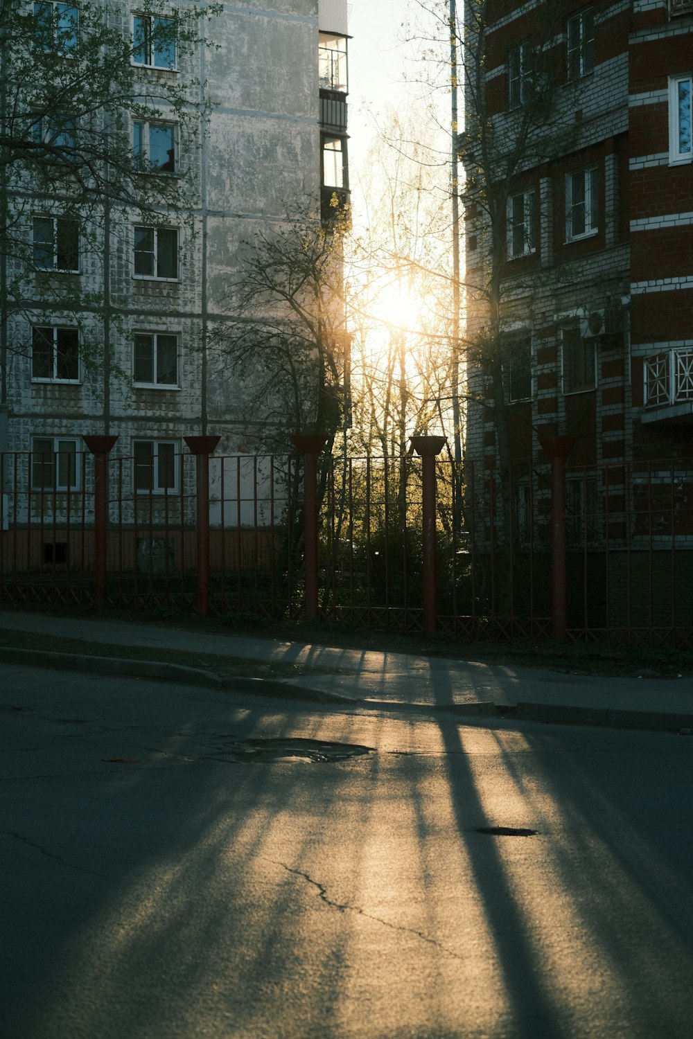 the sun is shining through the windows of a building