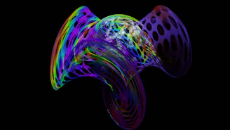 A vibrant digital art piece showcasing colorful abstract shapes.