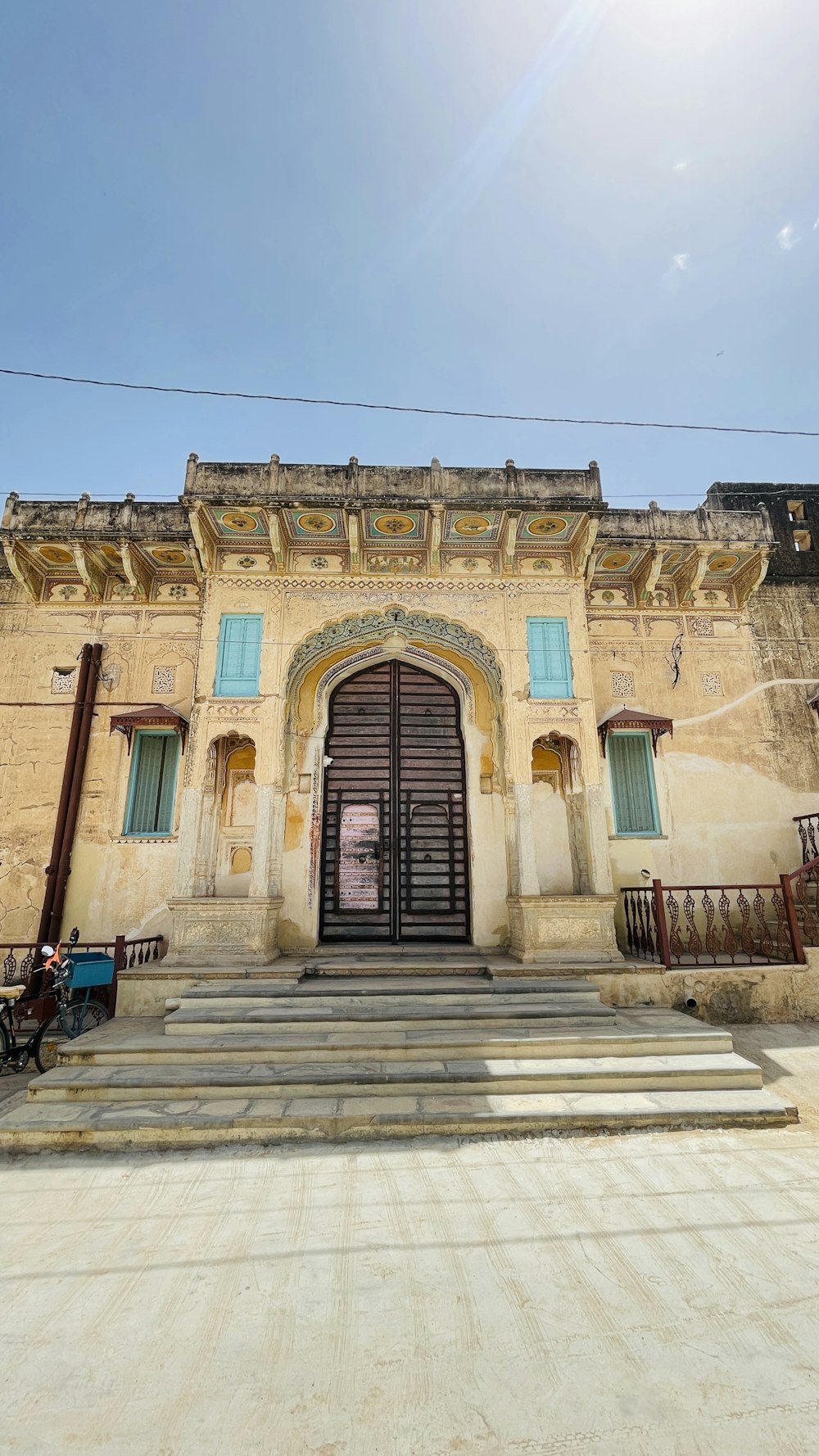 a large building with steps leading up to it