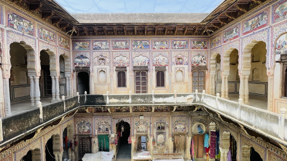 a large building with a lot of windows and doors