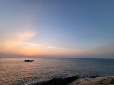 Sunrise over the ocean as seen from the Putera Rezky boat deck
