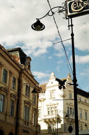Vintage signage and architecture reflecting the charm of the historic center.