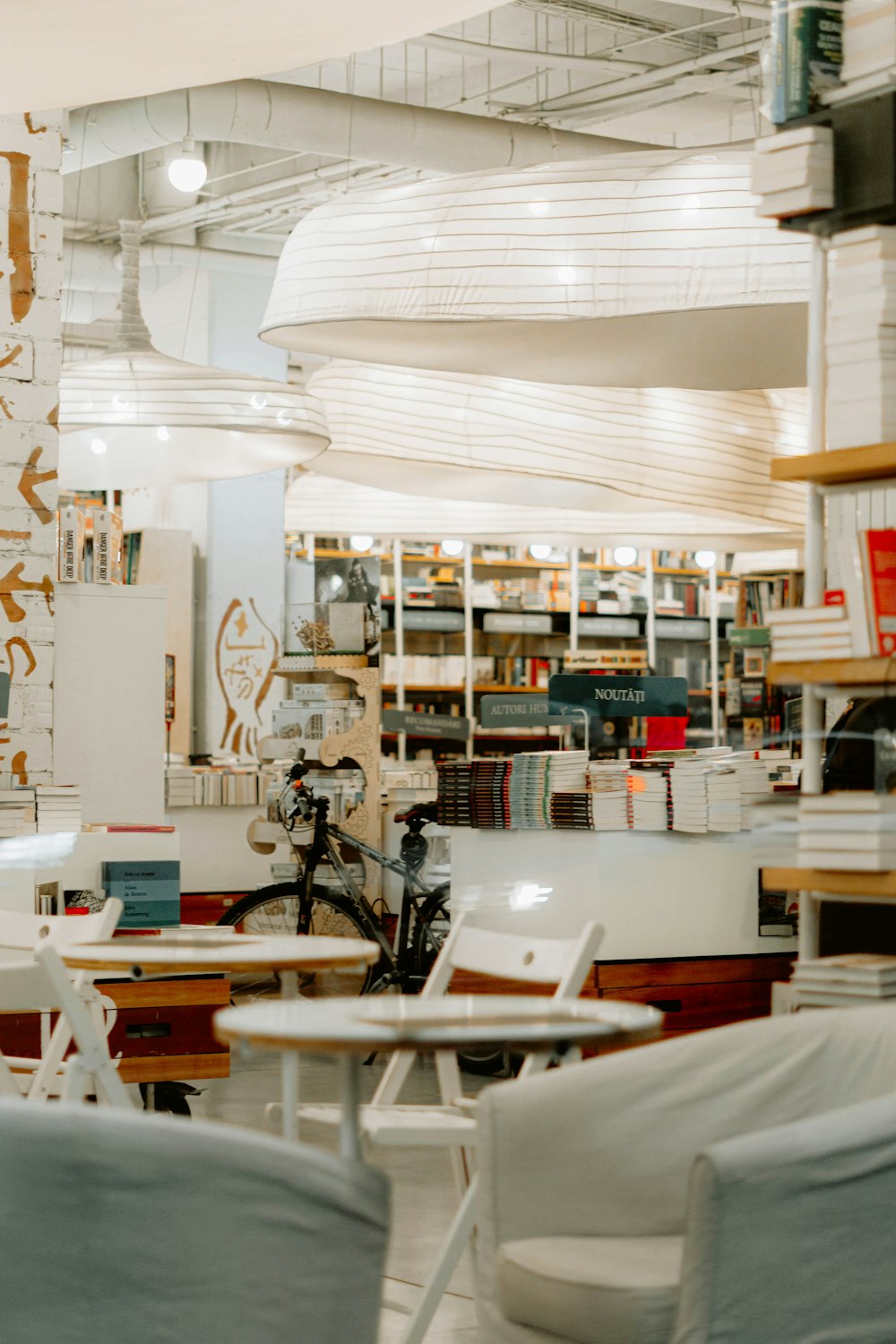 a room filled with lots of furniture and books