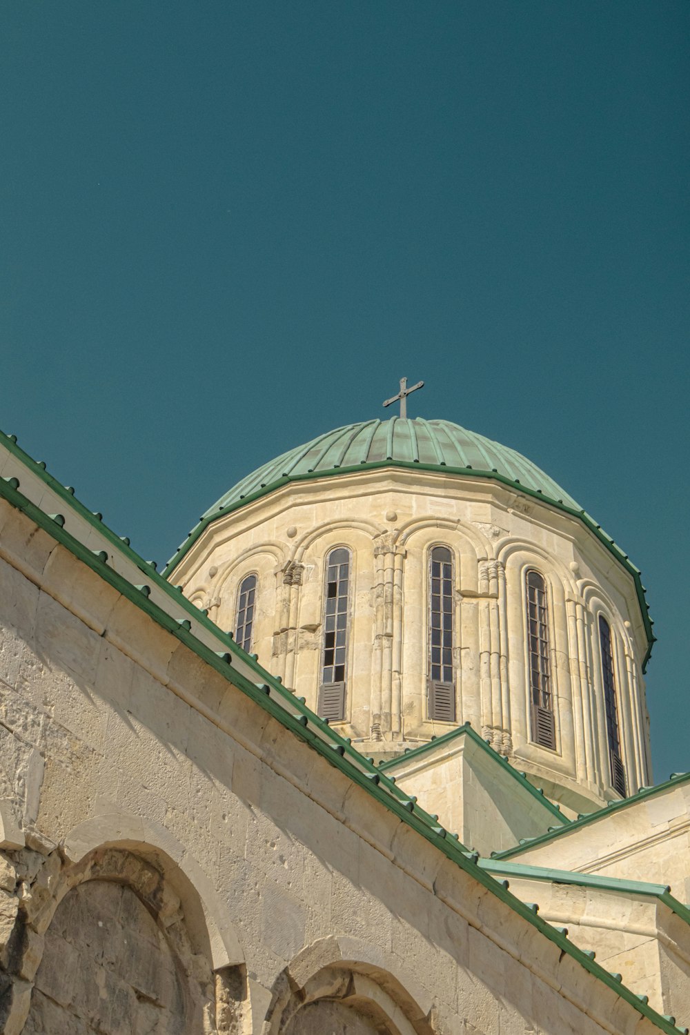 a church with a cross on top of it