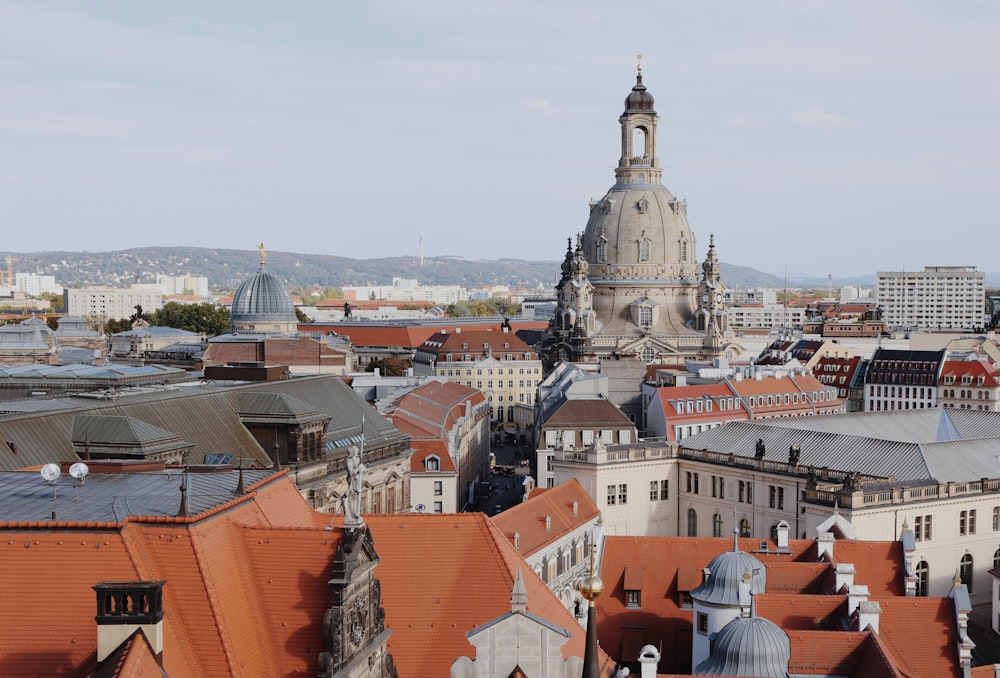 a view of a city from the top of a building