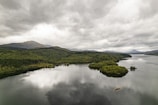 a large body of water surrounded by mountains