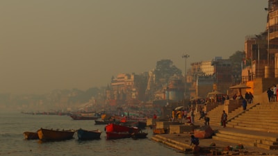 a body of water with a bunch of boats in it