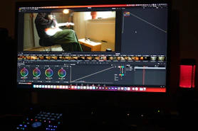 a computer screen with a picture of a person on it