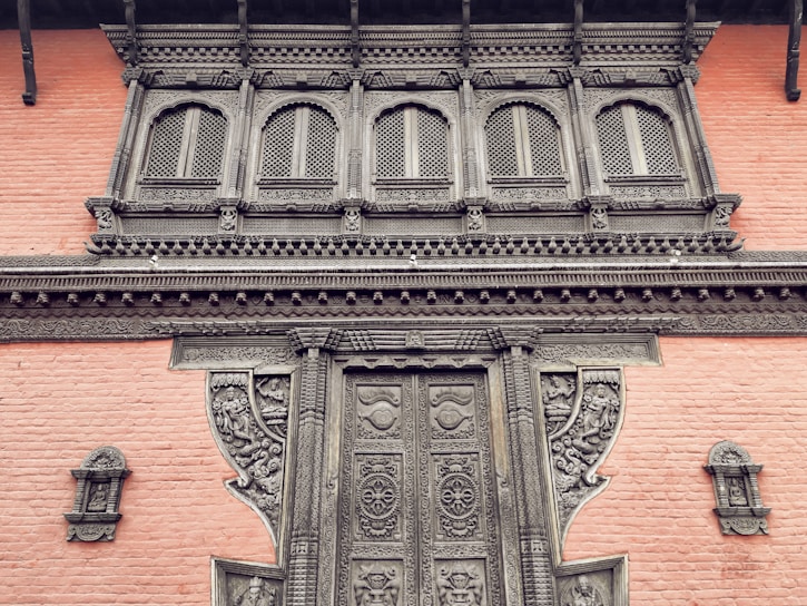 A beautiful wooden facade showcasing craftsmanship.
