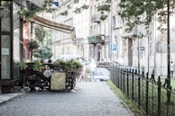 A cozy café in a quaint European town, inviting travelers to relax.