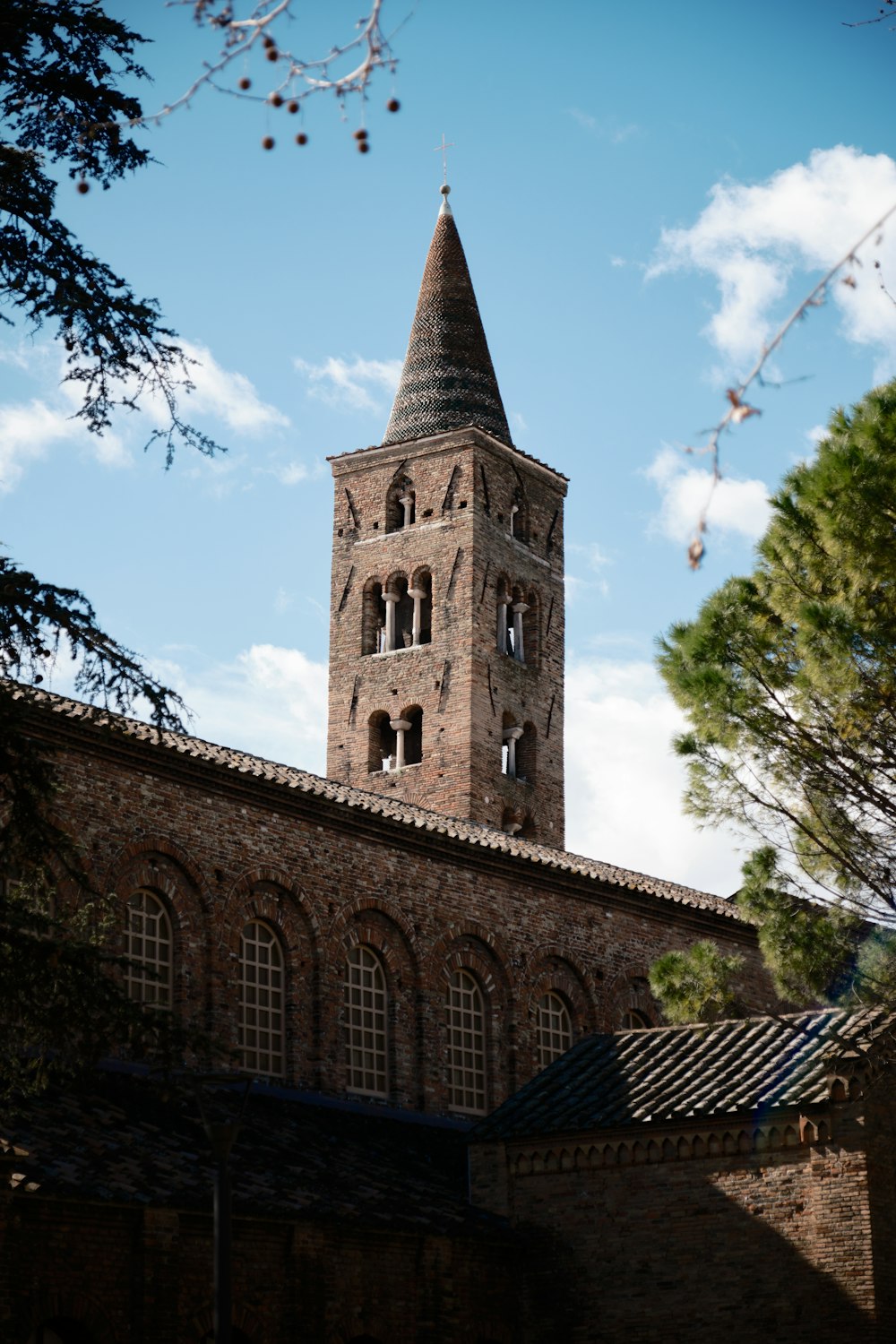 a tall tower with a clock on top of it