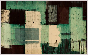 Mid-sized 18x24 abstract artwork showcasing bold brush strokes and natural wood grain.