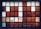 A window grid with several rectangular glass panels arranged in a geometric pattern. Some of the panels are frosted or opaque, while others have a warm, wooden texture. A few panels display graffiti and stickers, adding an element of urban art.
