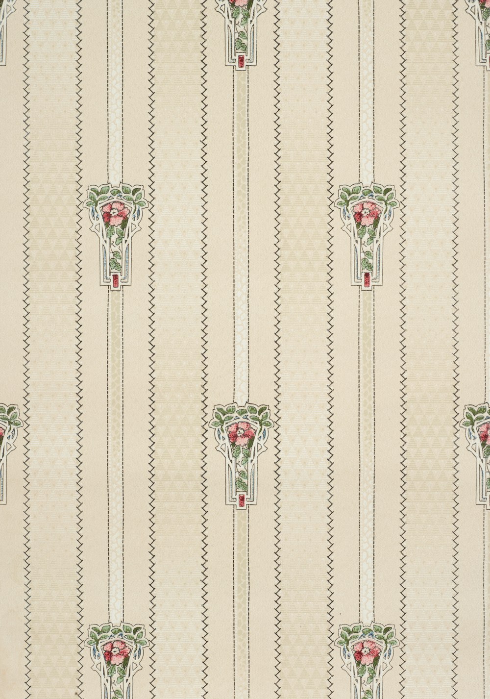 a wallpaper with roses and vines on a beige background