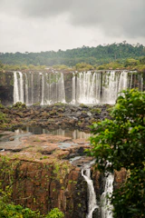 a view of a waterfall from a distance