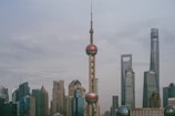 A futuristic city skyline showcasing innovative architectural designs.