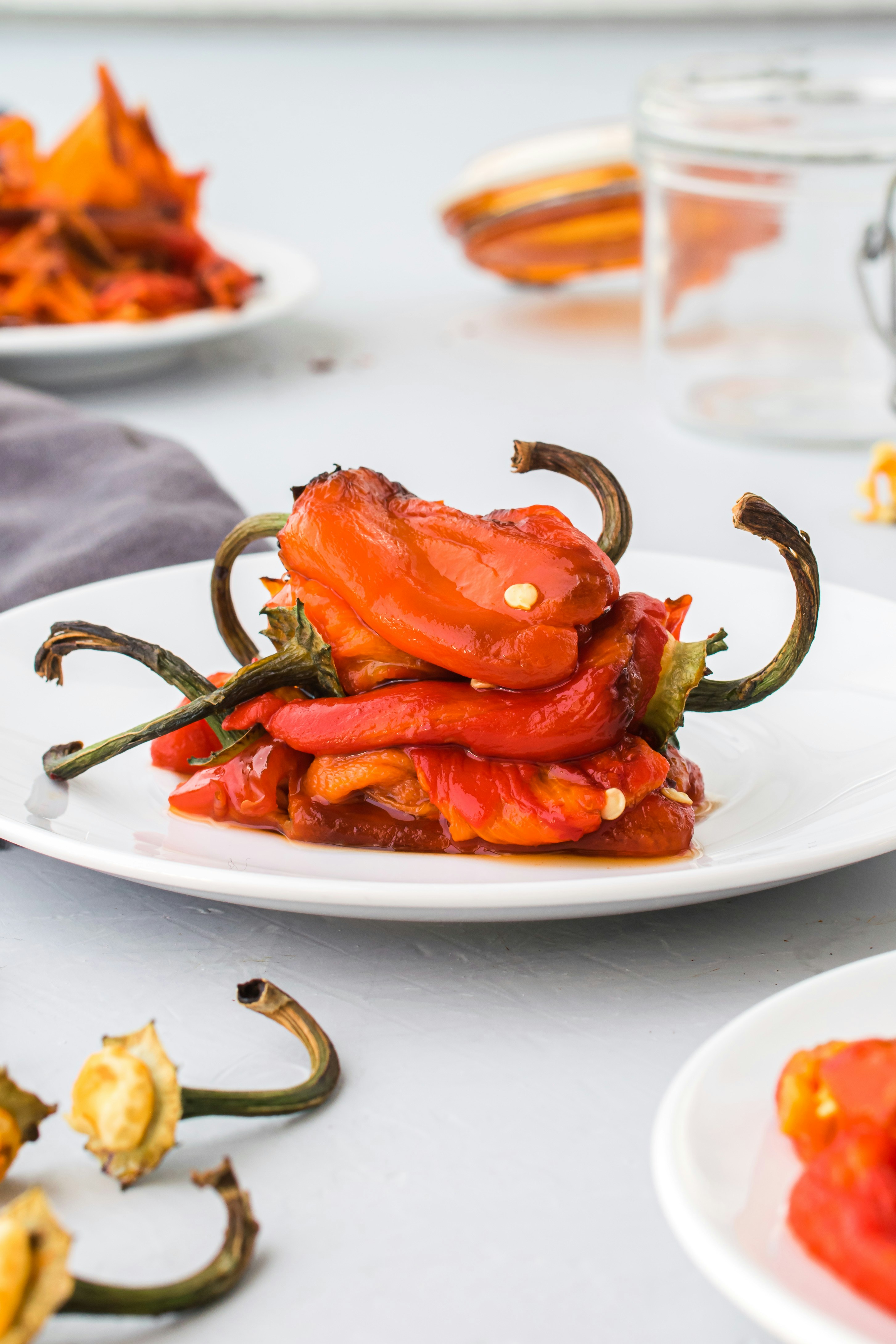 Roasted red peppers